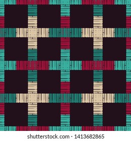 Art seamless pattern. Ethnic print. Multicolored. Boho. Traditional ornament. Folk motif. Vector geometric background. Can be used for social media, posters, email, print, ads designs.