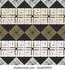 Art seamless pattern. Ethnic print. Multicolored. Boho. Traditional ornament. Folk motif. Vector geometric background. Can be used for social media, posters, email, print, ads designs.