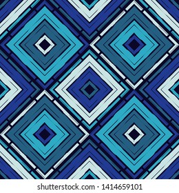 Art seamless pattern. Ethnic print. Multicolored. Boho. Traditional ornament. Folk motif. Vector geometric background. Can be used for social media, posters, email, print, ads designs.