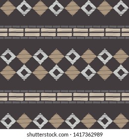 Art seamless pattern. Ethnic print. Multicolored. Boho. Traditional ornament. Folk motif. Vector geometric background. Can be used for social media, posters, email, print, ads designs.