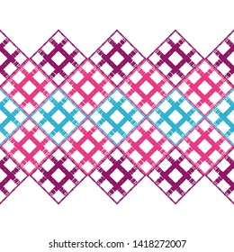 Art seamless pattern. Ethnic print. Multicolored. Boho. Traditional ornament. Folk motif. Vector geometric background. Can be used for social media, posters, email, print, ads designs.