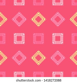 Art seamless pattern. Ethnic print. Multicolored. Boho. Traditional ornament. Folk motif. Vector geometric background. Can be used for social media, posters, email, print, ads designs.
