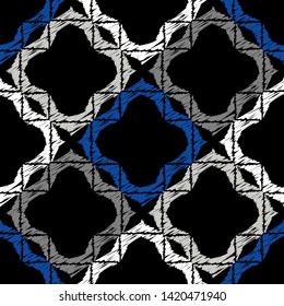 Art seamless pattern. Ethnic print. Multicolored. Boho. Traditional ornament. Folk motif. Vector geometric background. Can be used for social media, posters, email, print, ads designs.