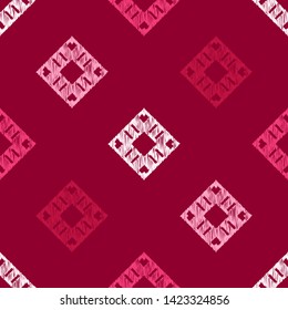 Art seamless pattern. Ethnic print. Multicolored. Boho. Traditional ornament. Folk motif. Vector geometric background. Can be used for social media, posters, email, print, ads designs.