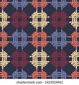 Art seamless pattern. Ethnic print. Multicolored. Boho. Traditional ornament. Folk motif. Vector geometric background. Can be used for social media, posters, email, print, ads designs.