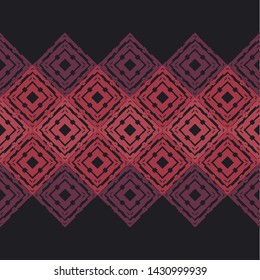 Art seamless pattern. Ethnic print. Multicolored. Boho. Traditional ornament. Folk motif. Vector geometric background. Can be used for social media, posters, email, print, ads designs.