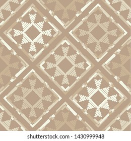 Art seamless pattern. Ethnic print. Multicolored. Boho. Traditional ornament. Folk motif. Vector geometric background. Can be used for social media, posters, email, print, ads designs.