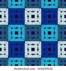 Art seamless pattern. Ethnic print. Multicolored. Boho. Traditional ornament. Folk motif. Vector geometric background. Can be used for social media, posters, email, print, ads designs.
