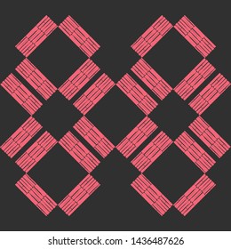 Art seamless pattern. Ethnic print. Multicolored. Boho. Traditional ornament. Folk motif. Vector geometric background. Can be used for social media, posters, email, print, ads designs.