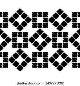 Art seamless pattern. Ethnic print. Multicolored. Boho. Traditional ornament. Folk motif. Vector geometric background. Can be used for social media, posters, email, print, ads designs.