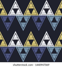 Art seamless pattern. Ethnic print. Multicolored. Boho. Traditional ornament. Folk motif. Vector geometric background. Can be used for social media, posters, email, print, ads designs.