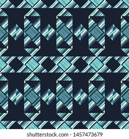 Art seamless pattern. Ethnic print. Multicolored. Boho. Traditional ornament. Folk motif. Vector geometric background. Can be used for social media, posters, email, print, ads designs.