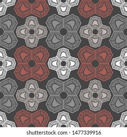 Art seamless pattern. Ethnic print. Boho. Traditional ornament. Vector geometric background. Can be used for social media, posters, email, print, ads designs.