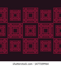 Art seamless pattern. Ethnic print. Boho. Traditional ornament. Vector geometric background. Can be used for social media, posters, email, print, ads designs.