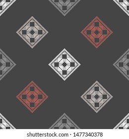 Art seamless pattern. Ethnic print. Boho. Traditional ornament. Vector geometric background. Can be used for social media, posters, email, print, ads designs.