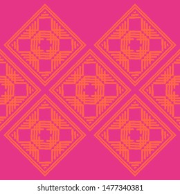 Art seamless pattern. Ethnic print. Boho. Traditional ornament. Vector geometric background. Can be used for social media, posters, email, print, ads designs.