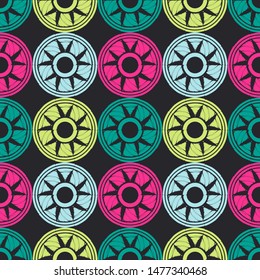 Art seamless pattern. Ethnic print. Boho. Traditional ornament. Vector geometric background. Can be used for social media, posters, email, print, ads designs.