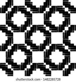 Art seamless pattern. Ethnic print. Multicolored. Boho. Folk motif. Vector geometric background.  