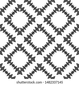 Art seamless pattern. Ethnic print. Multicolored. Boho. Folk motif. Vector geometric background.  