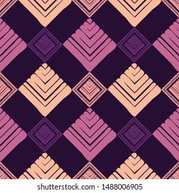 Art seamless pattern. Ethnic print. Multicolored. Boho. Folk motif. Vector geometric background. Can be used for social media, posters, email, print, ads designs.