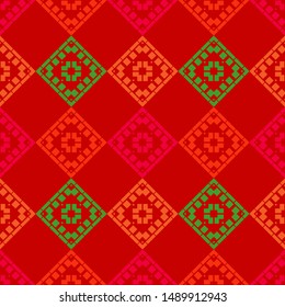 Art seamless pattern. Ethnic print. Multicolored. Boho. Folk motif. Vector geometric background. Can be used for social media, posters, email, print, ads designs.
