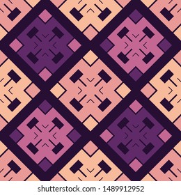 Art seamless pattern. Ethnic print. Multicolored. Boho. Folk motif. Vector geometric background. Can be used for social media, posters, email, print, ads designs.