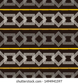 Art seamless pattern. Ethnic print. Multicolored. Boho. Folk motif. Vector geometric background. Can be used for social media, posters, email, print, ads designs.