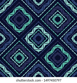 Art seamless pattern. Ethnic print. Multicolored. Boho. Folk motif. Vector geometric background. Can be used for social media, posters, email, print, ads designs.