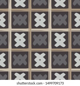 Art seamless pattern. Ethnic print. Multicolored. Boho. Folk motif. Vector geometric background. Can be used for social media, posters, email, print, ads designs.