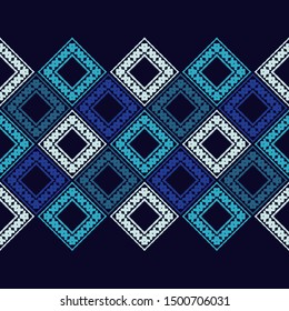 Art seamless pattern. Ethnic print.  Folk motif. Vector geometric background. Can be used for social media, posters, email, print, ads designs.