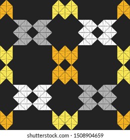 Art seamless pattern. Ethnic print. Multicolored. Boho. Folk motif. Vector geometric background. Can be used for social media, posters, email, print, ads designs.