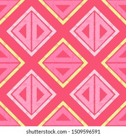 Art seamless pattern. Ethnic print. Multicolored. Boho. Folk motif. Vector geometric background. Can be used for social media, posters, email, print, ads designs.