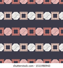 Art seamless pattern. Ethnic print. Multicolored. Boho. Folk motif. Vector geometric background. Can be used for social media, posters, email, print, ads designs.