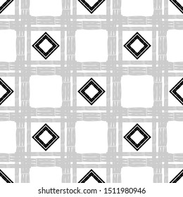 Art seamless pattern. Ethnic print. Multicolored. Boho. Folk motif. Vector geometric background. Can be used for social media, posters, email, print, ads designs.