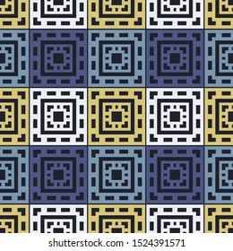 Art seamless pattern. Ethnic print. Multicolored. Boho. Folk motif. Vector geometric background. Can be used for social media, posters, email, print, ads designs.