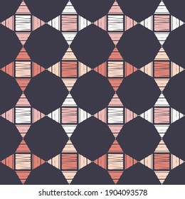 Art seamless pattern. Ethnic print. Multicolored. Boho. Traditional ornament. Folk motif. Vector geometric background. Can be used for social media, posters, email, print, ads designs.