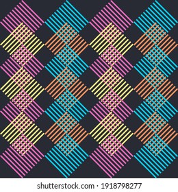 Art seamless pattern. Ethnic print. Boho. Traditional ornament. Folk motif. Vector geometric background. Can be used for social media, posters, email, print, ads designs.