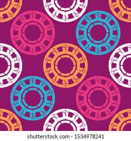 Art seamless pattern. Folk motif. Vector geometric background. Can be used for social media, posters, email, print, ads designs.