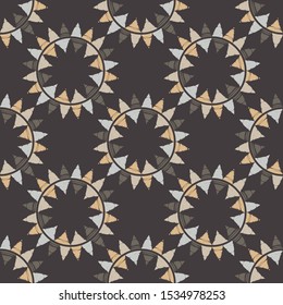 Art seamless pattern. Folk motif. Vector geometric background. Can be used for social media, posters, email, print, ads designs.