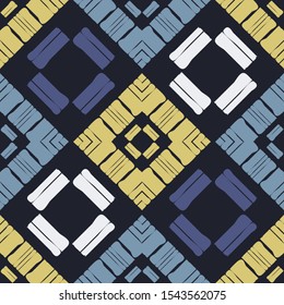 Art seamless pattern. Folk motif. Vector geometric background. Can be used for social media, posters, email, print, ads designs.