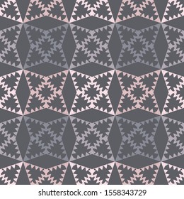 Art seamless pattern. Folk motif. Vector geometric background. Can be used for social media, posters, email, print, ads designs.