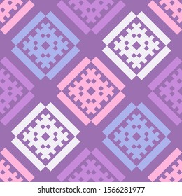 Art seamless pattern. Folk motif. Vector geometric background. Can be used for social media, posters, email, print, ads designs.