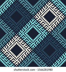 Art seamless pattern. Folk motif. Vector geometric background. Can be used for social media, posters, email, print, ads designs.