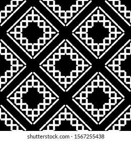 Art seamless pattern. Folk motif. Vector geometric background. Can be used for social media, posters, email, print, ads designs.
