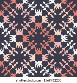 Art seamless pattern. Folk motif. Vector geometric background. Can be used for social media, posters, email, print, ads designs.