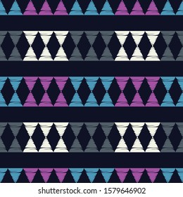 Art seamless pattern. Folk motif. Vector geometric background. Can be used for social media, posters, email, print, ads designs.