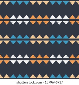 Art seamless pattern. Folk motif. Vector geometric background. Can be used for social media, posters, email, print, ads designs.