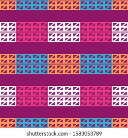 Art seamless pattern. Folk motif. Vector geometric background. Can be used for social media, posters, email, print, ads designs.