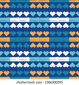 Art seamless pattern. Folk motif. Vector geometric background. Can be used for social media, posters, email, print, ads designs.