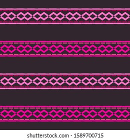 Art seamless pattern. Folk motif. Vector geometric background. Can be used for social media, posters, email, print, ads designs.